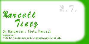 marcell tietz business card